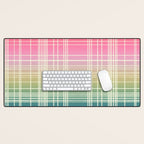 Rainbow Core Plaid Desk Mat Gallery Image 1