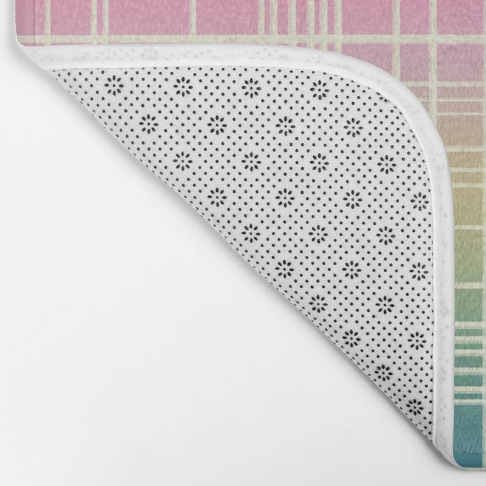 Rainbow Core Plaid Bath Mat Gallery Image 2