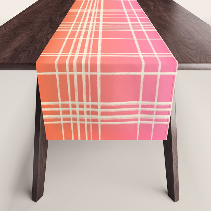 Rainbow Core Plaid Table Runner Gallery Image 1