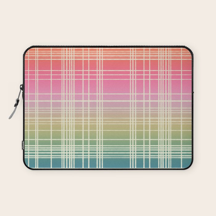 Rainbow Core Plaid Laptop Sleeve Gallery Image 1