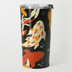 Koi in Black Water Travel Mug Gallery Image 2