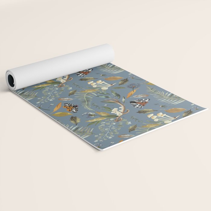 Moths Mystical Woodland B Yoga Mat Gallery Image 2