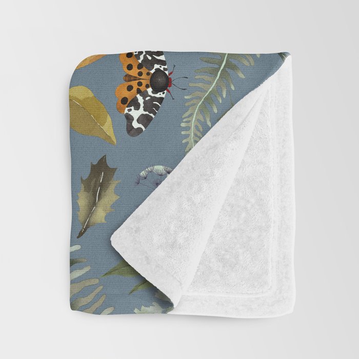 Moths Mystical Woodland B Throw Blanket Gallery Image 3