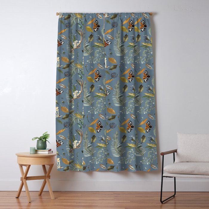 Moths Mystical Woodland B Window Curtain Gallery Image 1