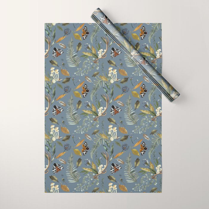 Moths Mystical Woodland B Wrapping Paper Gallery Image 1