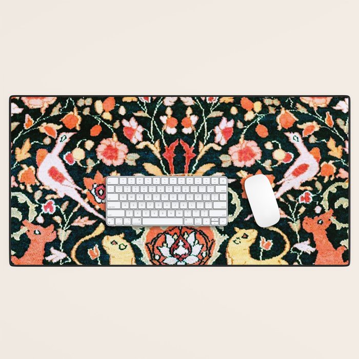 Vase Birds Animals Persian Rug Print Desk Mat Gallery Image 1