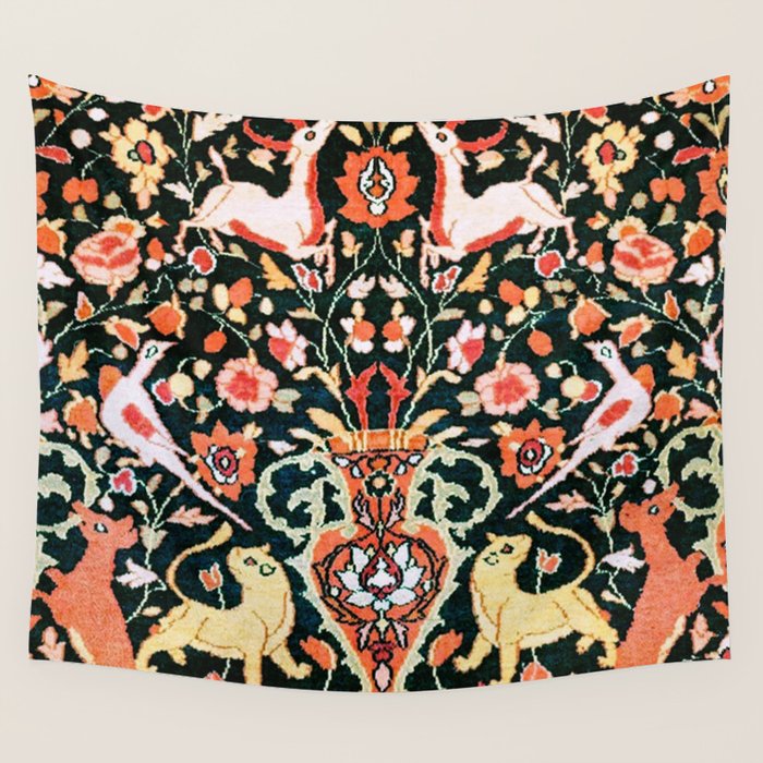 Vase Birds Animals Persian Rug Print Wall Tapestry Gallery Image 1