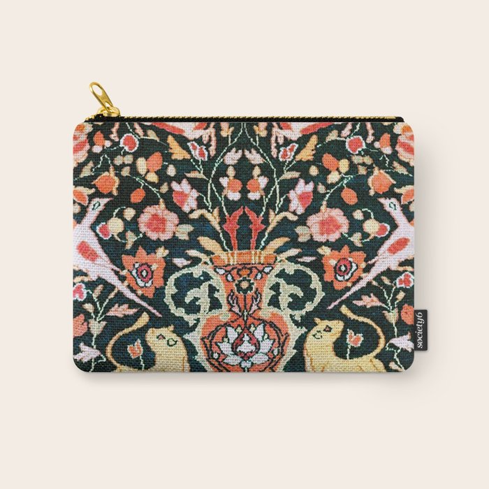 Vase Birds Animals Persian Rug Print Carry All Pouch Gallery Image 1