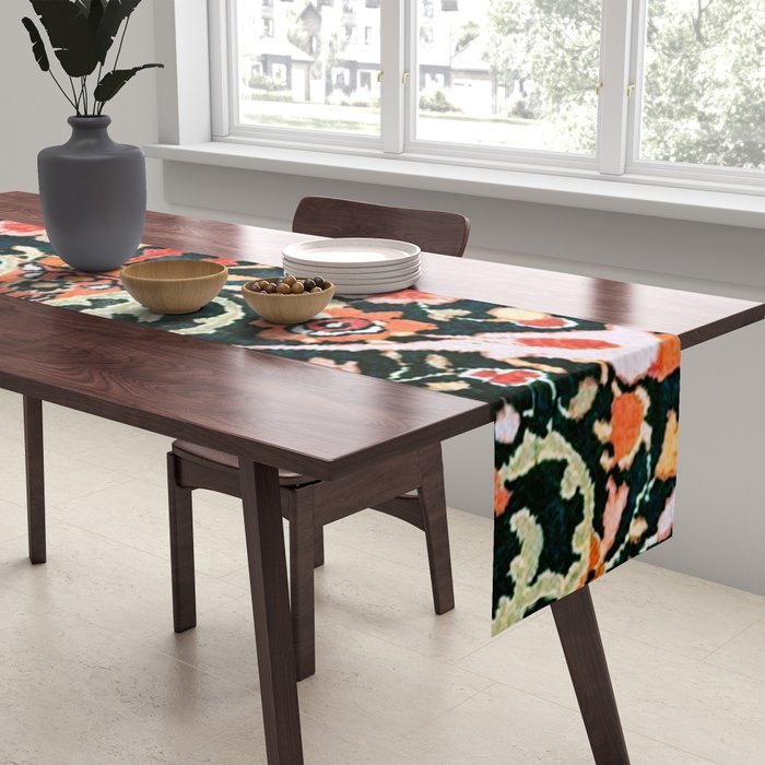 Vase Birds Animals Persian Rug Print Table Runner Gallery Image 2