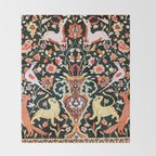 Vase Birds Animals Persian Rug Print Throw Blanket Gallery Image 2