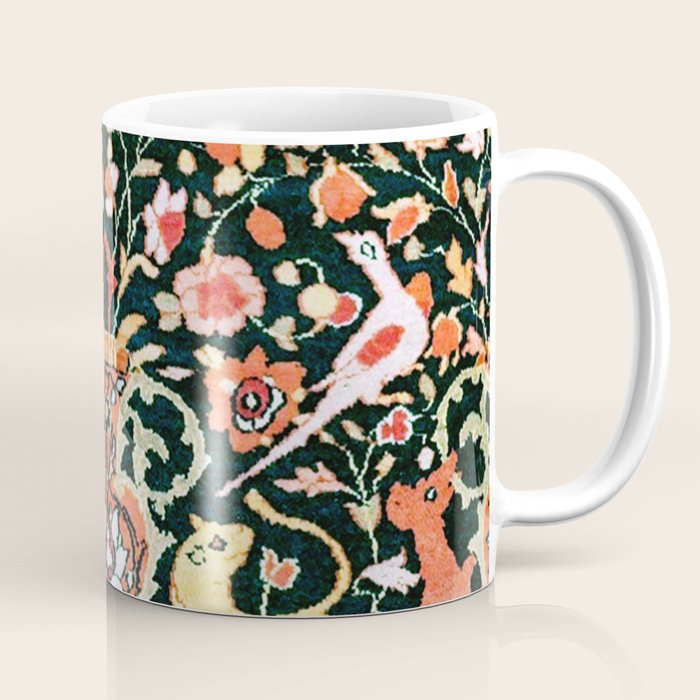 Vase Birds Animals Persian Rug Print Coffee Mug Gallery Image 1