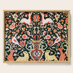 Vase Birds Animals Persian Rug Print Serving Tray Gallery Image 1