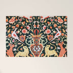 Vase Birds Animals Persian Rug Print Welcome Mat Gallery Image 1