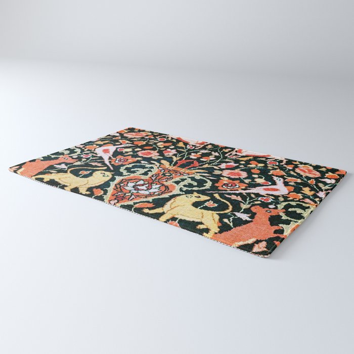 Vase Birds Animals Persian Rug Print Rug Gallery Image 3
