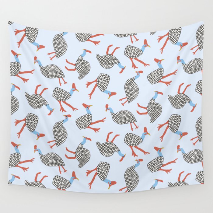 Guinea Fowl Pattern Wall Tapestry Gallery Image 4