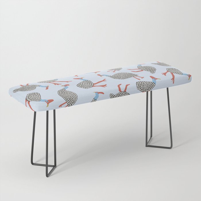 Guinea Fowl Pattern Bench Gallery Image 1