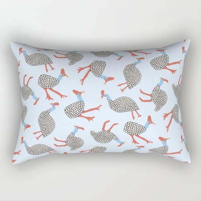 Guinea Fowl Pattern Rectangular Pillow Gallery Image 1