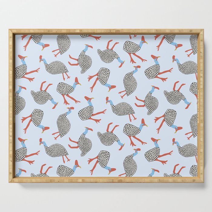 Guinea Fowl Pattern Serving Tray Gallery Image 1