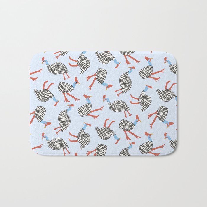 Guinea Fowl Pattern Bath Mat Gallery Image 1