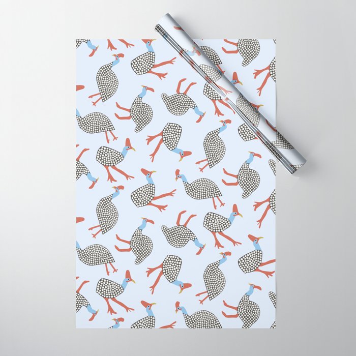 Guinea Fowl Pattern Wrapping Paper Gallery Image 1