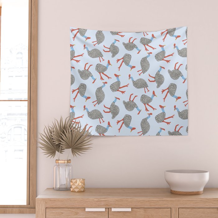 Guinea Fowl Pattern Wall Tapestry Gallery Image 2