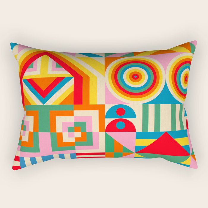 Happy Quilt Rectangular Pillow Gallery Image 1