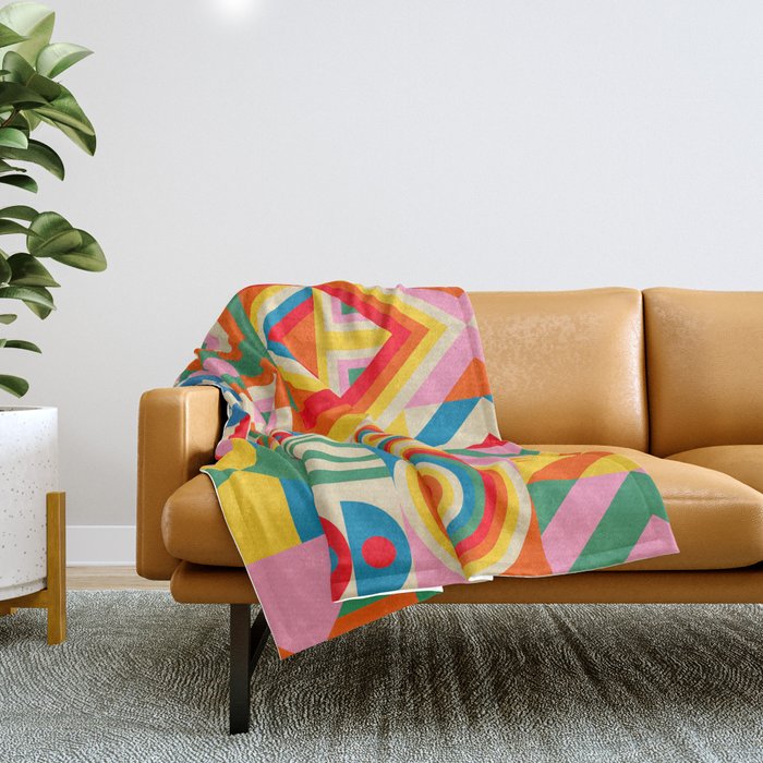 Happy Quilt Throw Blanket Gallery Image 1
