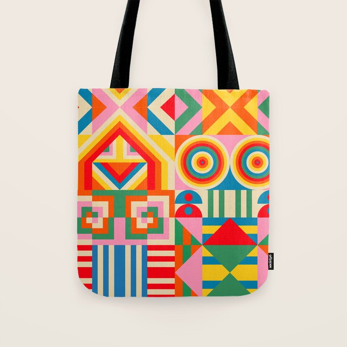 Happy Quilt Tote Bag Gallery Image 1