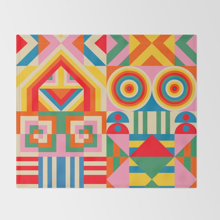 Happy Quilt Throw Blanket Gallery Image 2