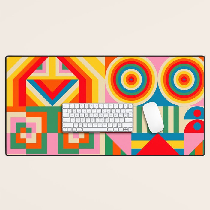 Happy Quilt Desk Mat Gallery Image 1