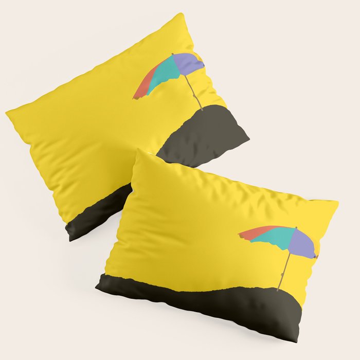 Colorful Parasol Black Yellow Background #decor #society6 #buyart Pillow Sham Gallery Image 3