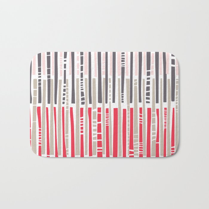 City life geometrics beams pearl pink Bath Mat Gallery Image 1