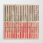 City life geometrics beams pearl pink Wood Wall Art Gallery Image 1