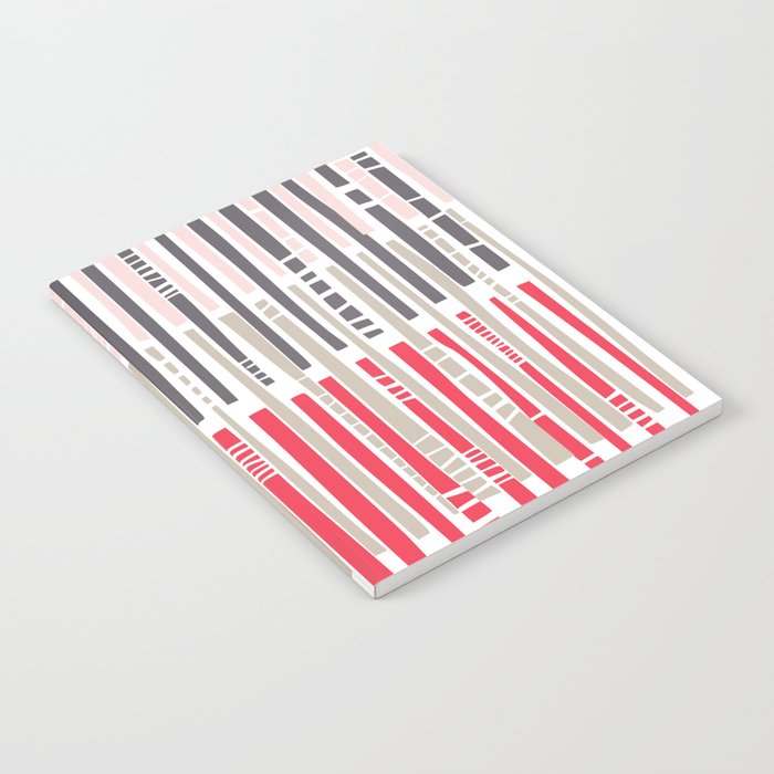 City life geometrics beams pearl pink Notebook Gallery Image 1