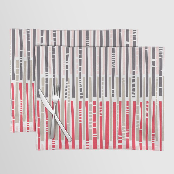City life geometrics beams pearl pink Placemat Gallery Image 1