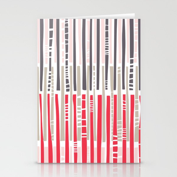 City life geometrics beams pearl pink Stationery Card Gallery Image 2