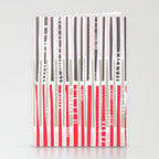 City life geometrics beams pearl pink Stationery Card Gallery Image 2