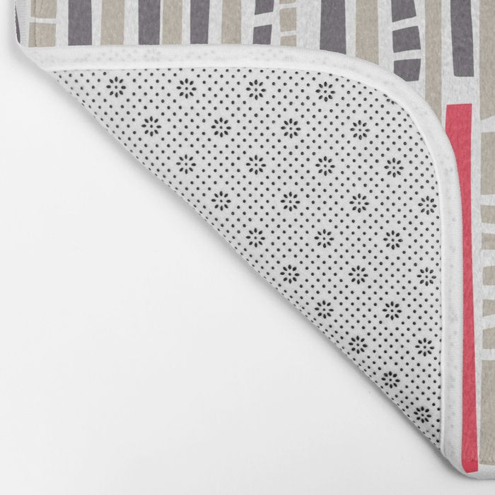 City life geometrics beams pearl pink Bath Mat Gallery Image 2