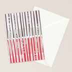 City life geometrics beams pearl pink Stationery Card Gallery Image 2