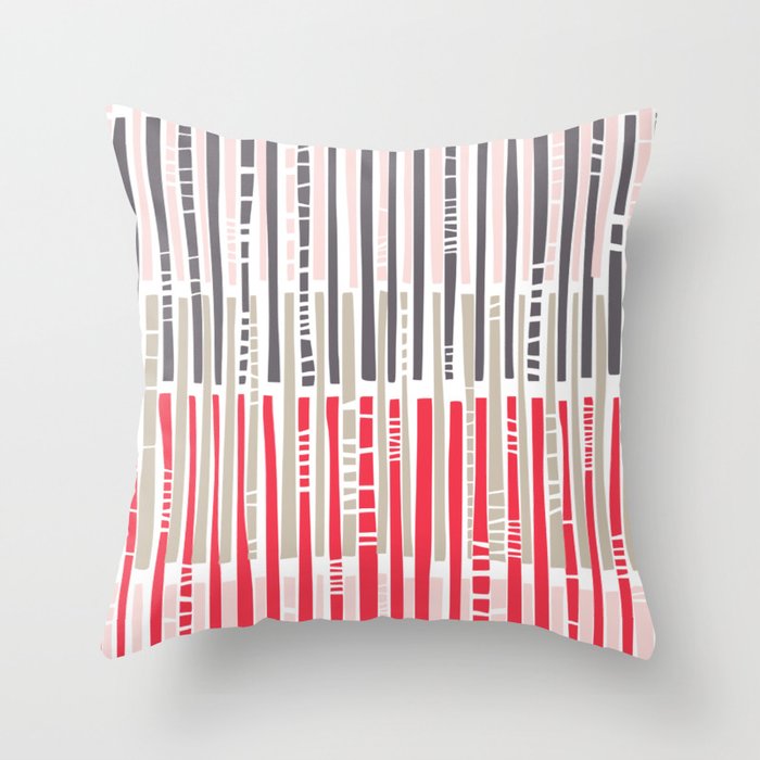 City life geometrics beams pearl pink Throw Pillow Gallery Image 6