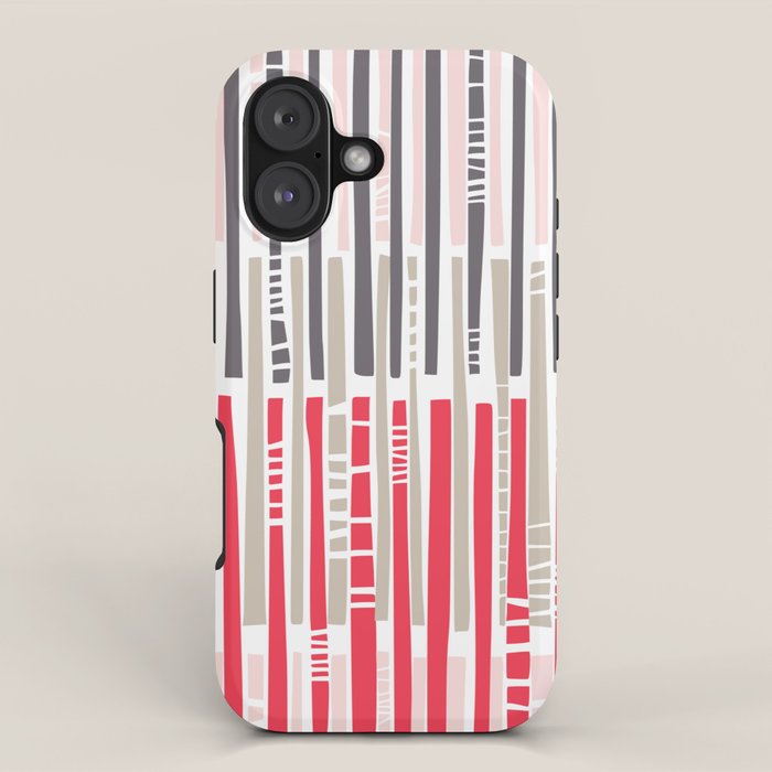 City life geometrics beams pearl pink iPhone Case Gallery Image 1