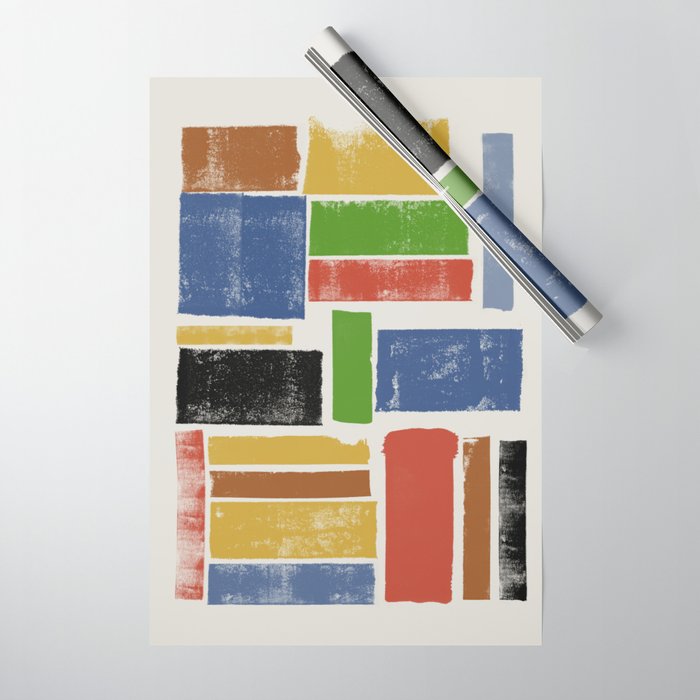 Lino Cut Balance Wrapping Paper Gallery Image 1