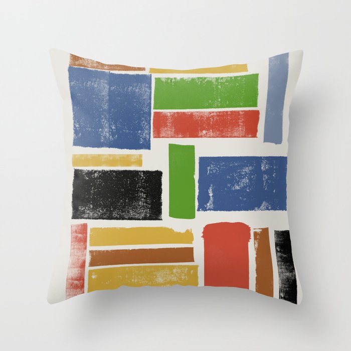 Lino Cut Balance Throw Pillow Gallery Image 6