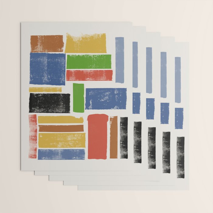 Lino Cut Balance Wrapping Paper Gallery Image 3