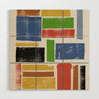 Lino Cut Balance Wood Wall Art Gallery Image 1