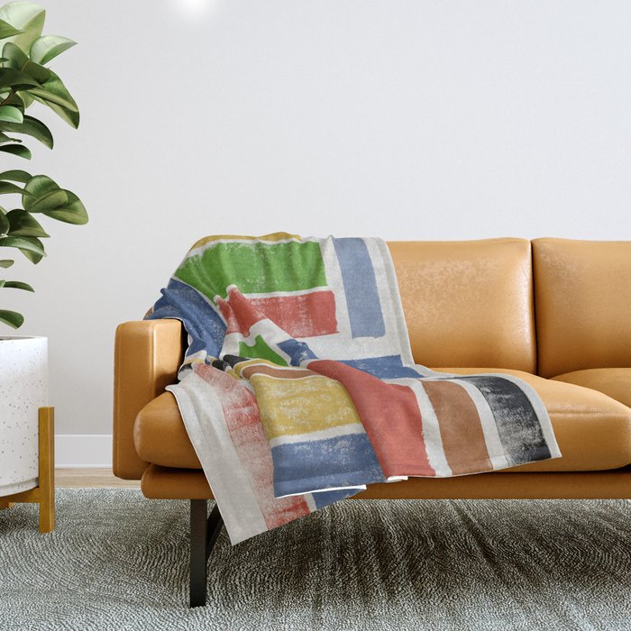Lino Cut Balance Throw Blanket Gallery Image 1