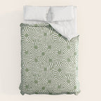 Green Op Art Vibes Duvet Cover Gallery Image 6