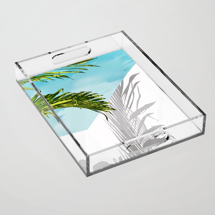 Palms In My Tropical Backyard Acrylic Tray Gallery Image 1