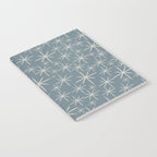Twinkling Mid Century Modern Starburst Pattern Neutral Blue Gray Notebook Gallery Image 2