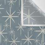 Twinkling Mid Century Modern Starburst Pattern Neutral Blue Gray Wall Tapestry Gallery Image 3